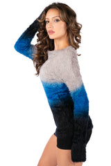 Ombre Fuzzy Knit Sweater