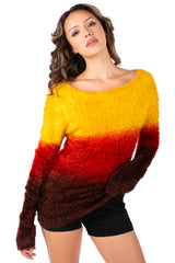 Ombre Fuzzy Knit Sweater