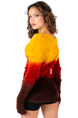 Ombre Fuzzy Knit Sweater