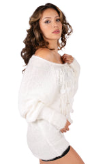 Sequin Fringe Fuzzy Sweater