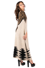 Eagle Intarsia Maxi Cardigan