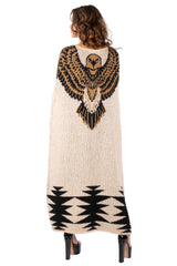 Eagle Intarsia Maxi Cardigan
