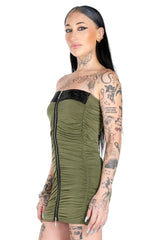 Hot Gossip Ruched Mini Dress