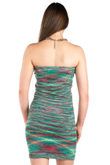 Mutli-colored Stripes Knit Tube Dress.