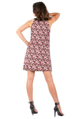 Y2K Printed Sleeveless Mini Tunic Dress – Retro 2000s Abstract & Animal Print Collection