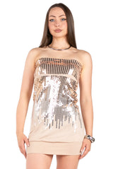 Dazzling StraplessMini-Dress.