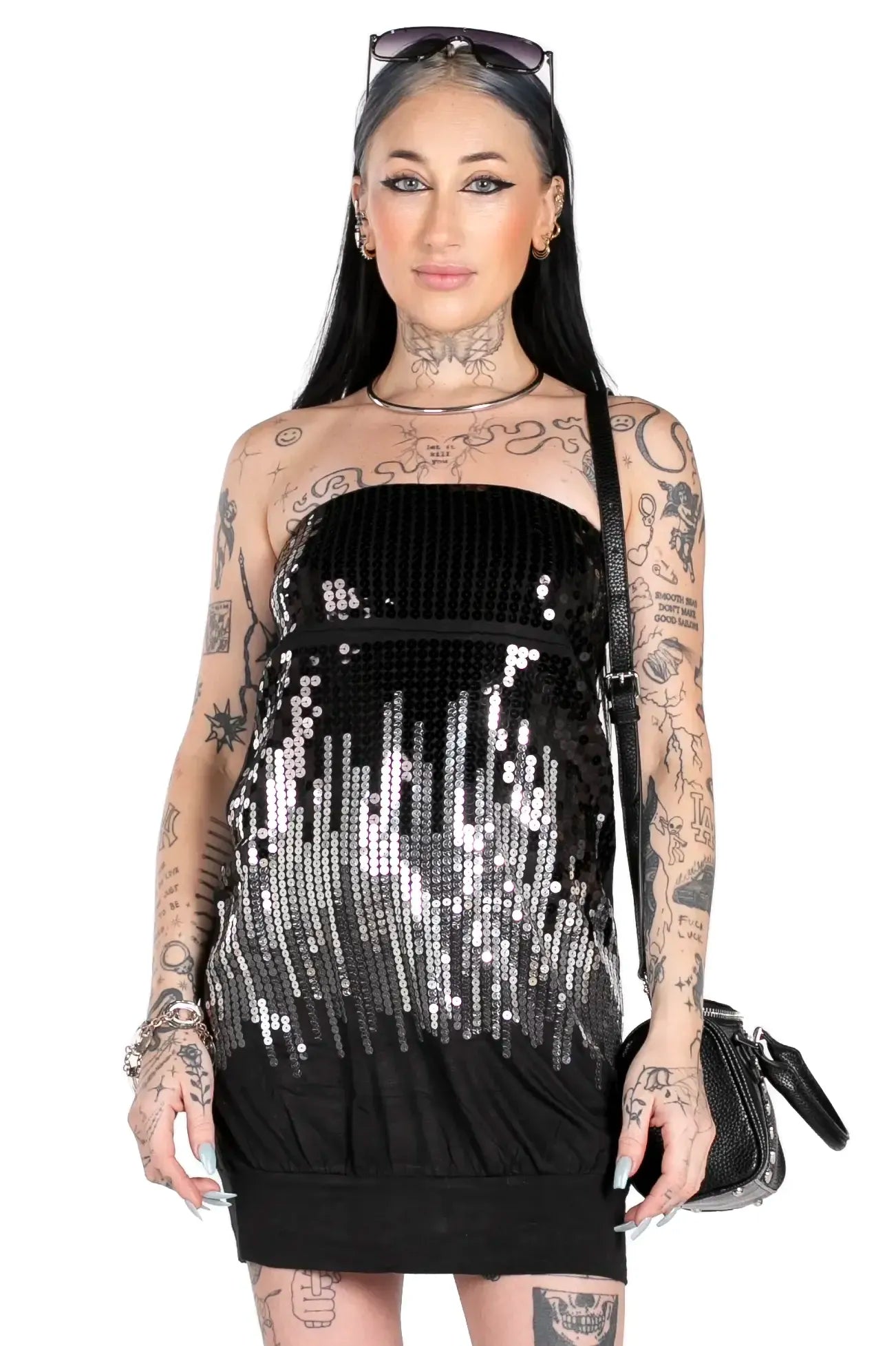 Spotlight Addict Strapless Mini Dress