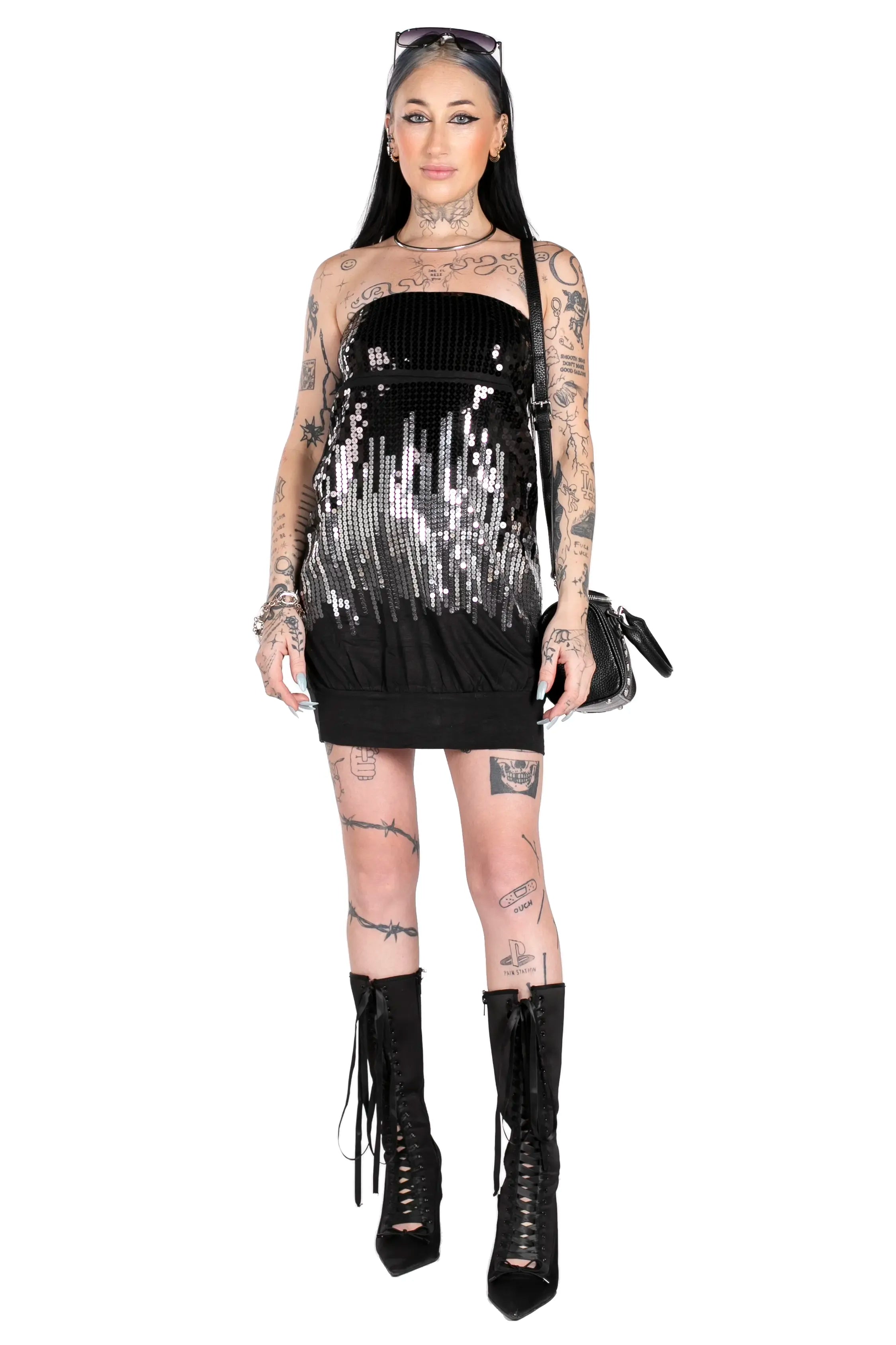 Spotlight Addict Strapless Mini Dress