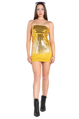 Dazzling StraplessMini-Dress.