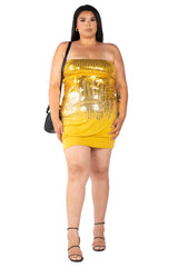 Dazzling StraplessMini-Dress.