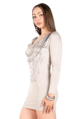 Chain Reaction Cowl Dress