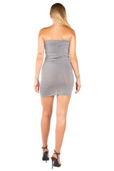 Strapless Ruched Mini-dress