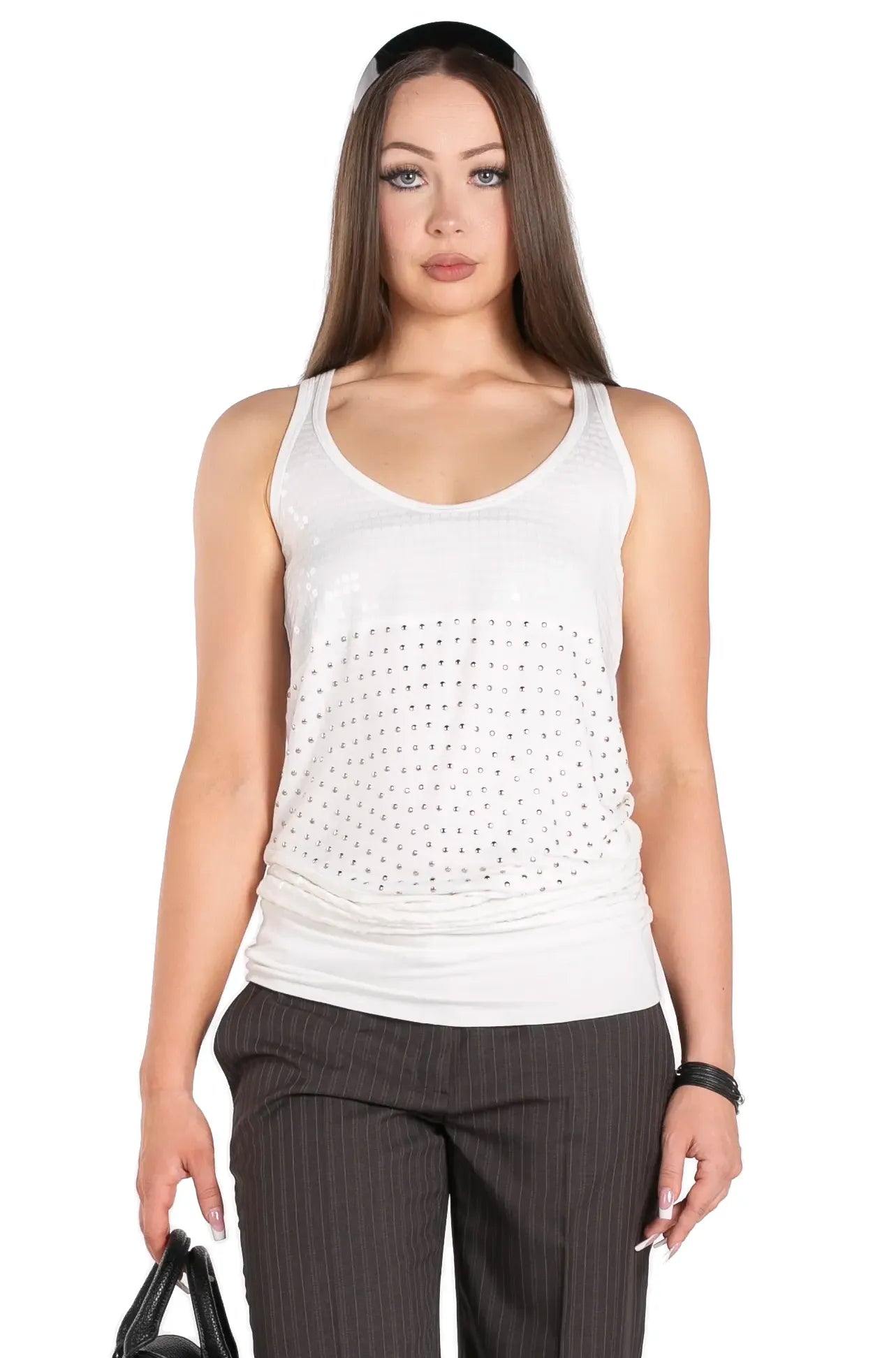 EmbellishedRacerback Tunic.