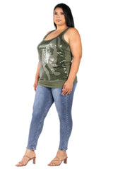 After Party Sequin Racerback Tunic