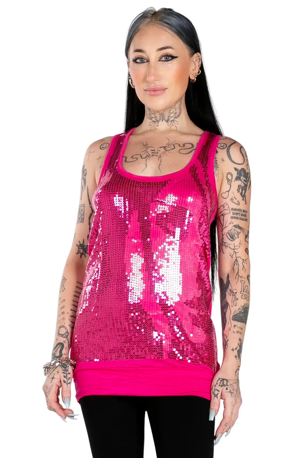 After Party Sequin Racerback Tunic