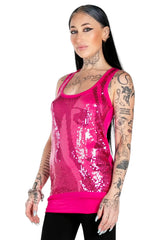 After Party Sequin Racerback Tunic