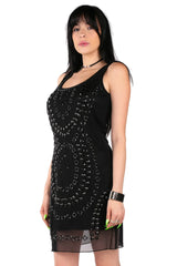 Star Status Rhinestone Mini Dress