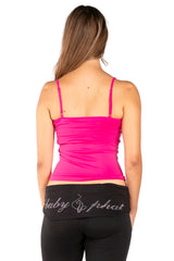 Baby Phat Gold Rhinestone Logo Cami Top - Jet Black | Y2K Hardware Camisole