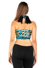 Ed Hardy By Christian Audigier Tiger Tattoo Print Scarf - Y2K Vintage Style Zebra Striped Knit Muffler