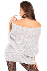 Off-Shoulder Knit Mini Dress