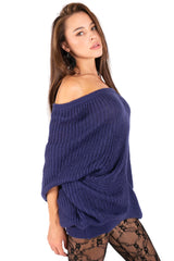 Off-Shoulder Knit Mini Dress