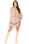 Fringe Knit Poncho Dress
