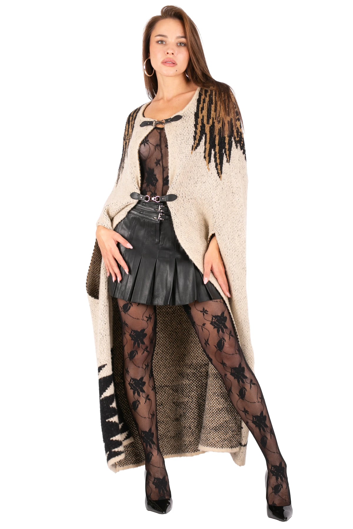 Eagle Intarsia Maxi Cardigan