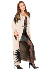 Eagle Intarsia Maxi Cardigan