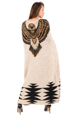 Eagle Intarsia Maxi Cardigan