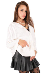 Button-Front Knit Poncho